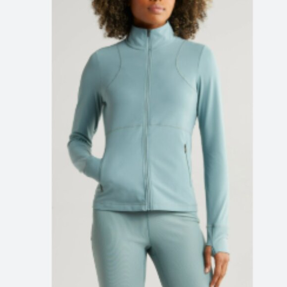 Zella - Studio Luxe Performance Jacket Active | Grey Thunder | Size Large - Picture 3 of 16